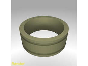 anello inciso linee size 7 anelli 3d print model - Mito3D
