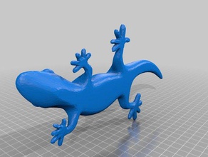gecko business card holder office animal buisness lizard 3d print model - Mito3D