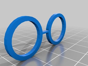 circular glasses 3d printing 3d print model - Mito3D
