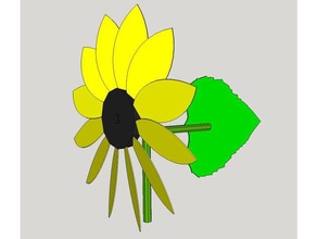 sunflower windmill outdoor garden 3d print model - Mito3D