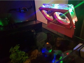 aquarium cooler 2 80 mm fan 3d printing 3d print model - Mito3D