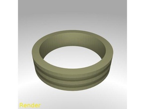 ring engraved lines thin size 7 rings 3d print model - Mito3D