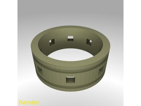 ring-Linien, Quadrat-Ausschnitt, Größe 7 Ringe 3d print model - Mito3D