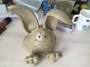 rabbit piggybank save money your next printer sculptures coin box piggy bank zbrush 3d print model - Mito3D