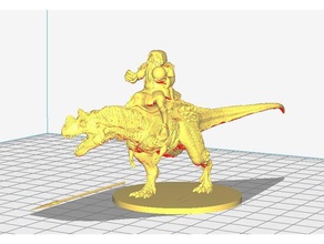 duergar dinosaurio rider - gartokkar guardián de la llama 3d impresión no molestar dungeons dragons 3d print model - Mito3D