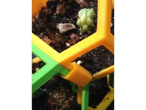 agrafe plantygon modulaire géométrique de l'empilement la jardinière plein air jardin 3d print model - Mito3D