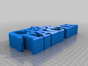 cem Wort Skulptur Skulpturen angepasst 3d print model - Mito3D