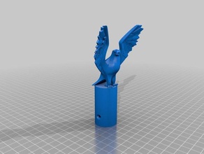 drapeau toppers sculptures américain l'aigle troupe 615 3d print model - Mito3D
