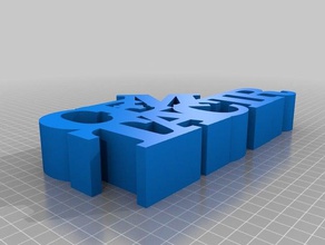 cem Wort Skulpturen angepasst 3d print model - Mito3D