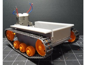 tamiya tank ön plaka şasi rc araç l298n 3d print model - Mito3D