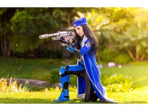 captain amari sniper rifle 3d printing ana cosplay overwatch 3d print model - Mito3D