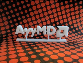 ayymd logo stand computer 3d print model - Mito3D