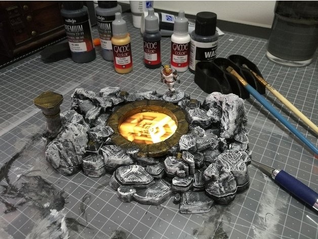 vortex portal pool 28mm mini rpg pathfinder d&d iphone7 toy game accessories 28mmscale dd dertommy dnd prop tiles dungeon dragon figurine gif heroic scale ihpone iphone 7 holder miniature miniatures openforge terrain pillar scrying stones wargame warhammer 40k well 3D print model - Mito3D