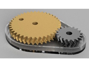 double helical gear toy mechanical toys 3d print model - Mito3D