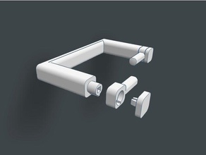 minimalist quick change toilet paper holder v23c bathroom controller dispenser fast release 3d print model - Mito3D