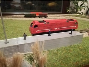 cuerpo del tren rc vehículos modelo de ferrocarril el módulo escala control remoto a wifi 3d print model - Mito3D
