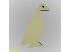 duck silhouette key chain keychains easy fast goose 3d print model - Mito3D