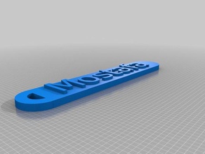 meu personalizados paramétrico de nome marca chaveiros 3d print model - Mito3D