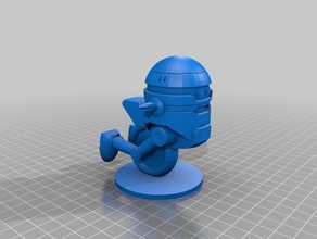 t-bob Roller-Modus Fahrzeuge cartoon - cartoon-Charakter Maske Roboter vintage 3d print model - Mito3D
