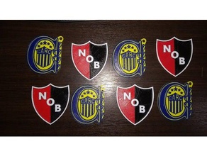 canob escudonewells old boys nob argentina keychains cuadro futbol 3d print model - Mito3D