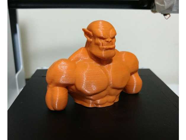 orc busto esculturas 3D print model - Mito3D