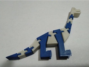 flexi brachiosaurus dual extrusion animals articulated extruder flexible polymathic 3d print model - Mito3D