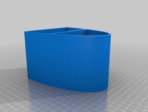 divided semi circle tray organization 3d print model - Mito3D