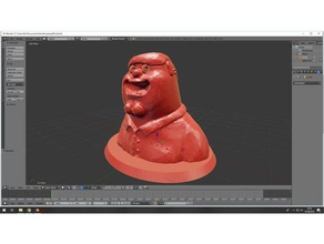 peter griffin bust sculptures 3d printing blender family guy 3d print model - Mito3D