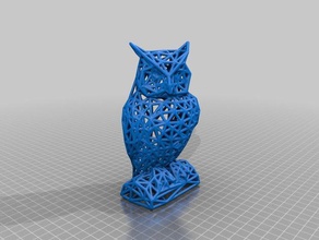 coruja de voronoi 3d impressão 3d print model - Mito3D