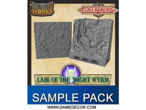 lair wight wyrm sample pack games burrow cave dungeon dungeons dragons dungeonworks infinitylock pathfinder 3d print model - Mito3D