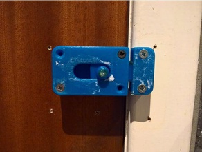 el pestillo de la puerta los hogares suministros cuarto baño bloqueo deslizamiento 3d print model - Mito3D