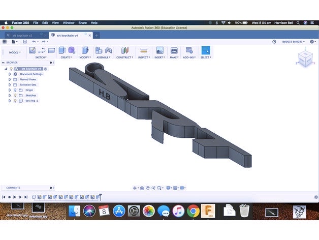 srt llavero llaveros srt8 3D print model - Mito3D