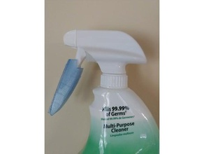 spray bottle trigger extender painful weak hands household 3d print model - Mito3D