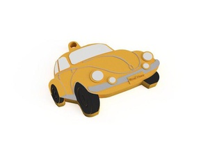 vokswagen beetle keychain keychains 3d print model - Mito3D