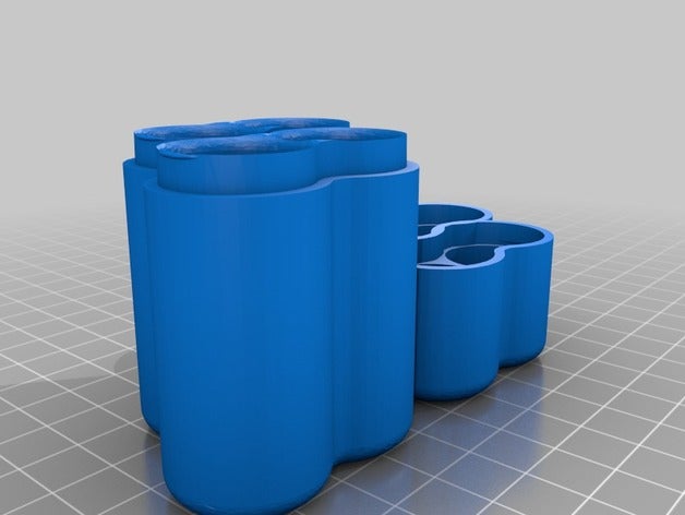 4 compartment 18650 battery holder 3d printing 3D print model - Mito3D