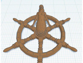 mermaid ship wheel other 3d print model - Mito3D