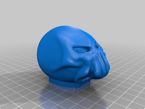 cthulhu esculturas a cabeça botão de mudança tentáculo 3d print model - Mito3D