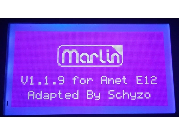 anet e12 marlin 119 firmware 3d les imprimantes 3D print model - Mito3D