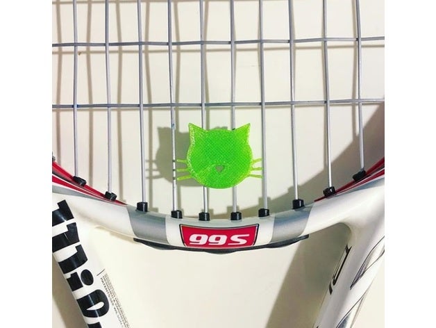 chat face de tennis la chaîne l'amortisseur sport à l'extérieur 3D print model - Mito3D