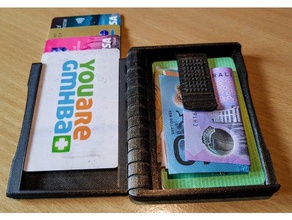 folding wallet remix now money clip office box fashion hinge hinged holder slim case wearable 3d print model - Mito3D