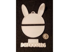 defcon26 bfp badge les pièces de monnaie badges lapins prêtre bunny supports wip 3d print model - Mito3D