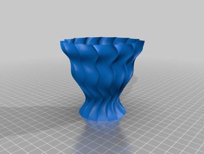 twisty vasecup cosa arredamento fusion360 3d print model - Mito3D