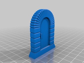 meu personalizados de pedra da porta edifícios estruturas 3d print model - Mito3D