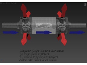 modular hydro electric generator 01 art 3d print model - Mito3D