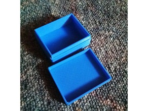 schachtel zur aufbewahrung mit steckbaren deckel de armazenamento tampa caixa recipientes eletrônica elektronik kleinteile peças pequenas 3d print model - Mito3D