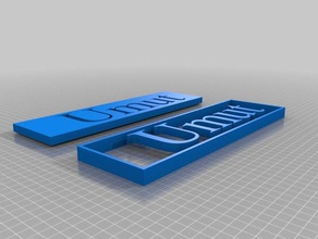 benim çok basit bir isim plakası özelleştirilmiş işaretler logoları 3d print model - Mito3D