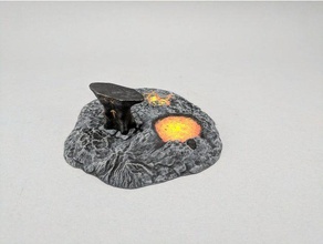 28mm fire giants forge toy game accessories 40k anvil boardgame crater dnd dungeons dragons fantasy gaming lava pathfinder roleplaying rpg scatter terrain viking wargaming warhammer 3d print model - Mito3D