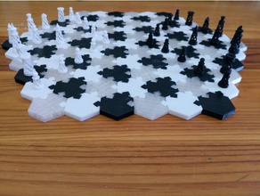 hexagonal chess 3d print model - Mito3D