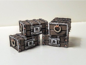 locked chest games 28mm dnd dungeon dungeons dragons terrain frostgrave heroquest miniature model mordheim rpg warhammer quest 3d print model - Mito3D