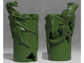wyvern dice tower toy game accessories dragon 3d print model - Mito3D
